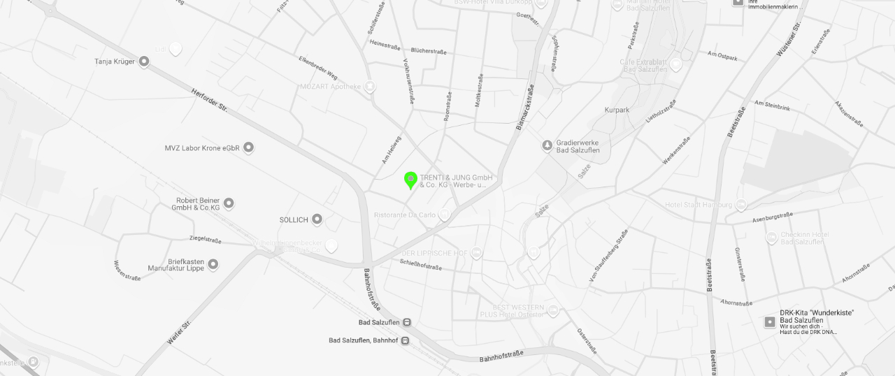 Karte zu Trenti & Jung GmbH & Co. KG in Bad Salzuflen