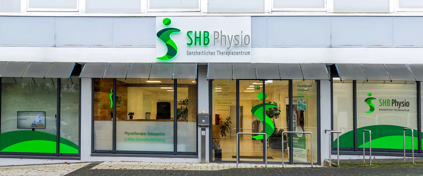 SHB Physio – Ganzheitliches Therapiezentrum mit modernen Behandlungsräumen.